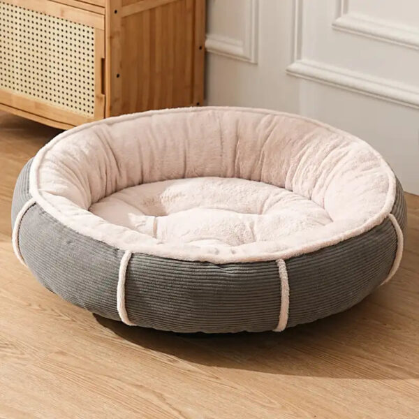 Ultra Plush Corduroy Anti-Anxiety Donut Dog Bed - Image 10
