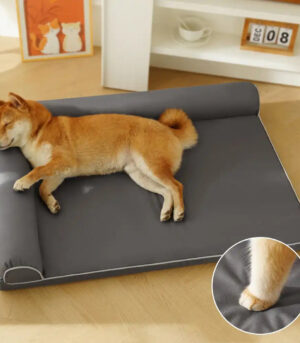 Waterproof Egg Foam Orthopedic Bed with L Bolster Sides Large Dog Bed