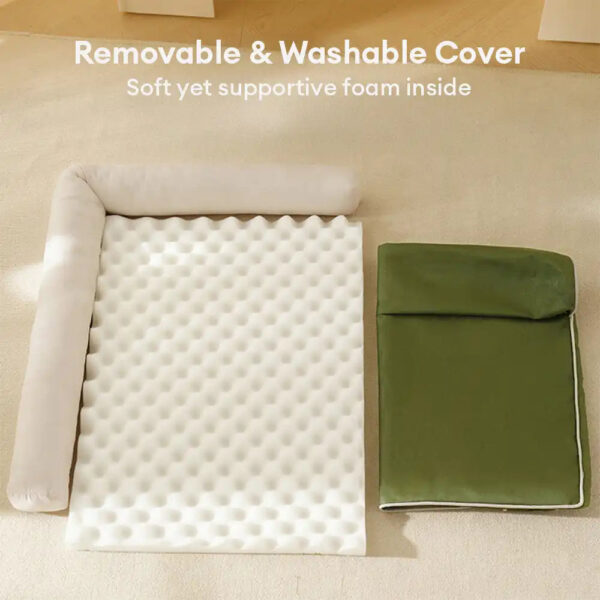 Waterproof Egg Foam Orthopedic Bed with L Bolster Sides Large Dog Bed - Image 6