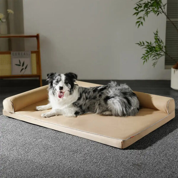 Waterproof Egg Foam Orthopedic Bed with L Bolster Sides Large Dog Bed - Image 3