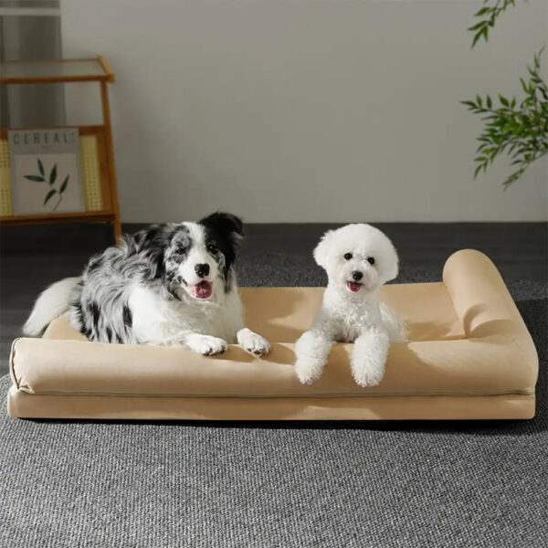 Waterproof Egg Foam Orthopedic Bed with L Bolster Sides Large Dog Bed - Image 9
