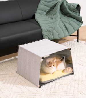 Acrylic Indoor Simple Solid Wood Structure Cat House