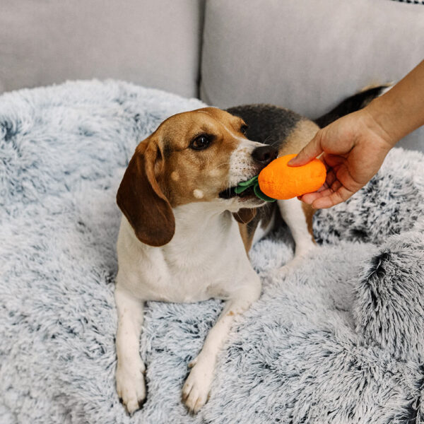 Calming Furniture Protector Dog Bed - Fuzzy Backrest - Image 8