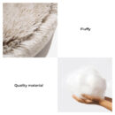Calming Plush Semi-Enclosed Pet Nest Pita Bed For Dogs
