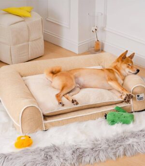 Deluxe Flannel Double-Layer Orthopedic Dog Sofa Bed