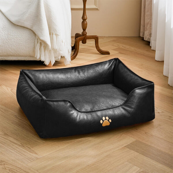Luxury Faux Leather Waterproof Removable Dog Sofa Bed - Image 13