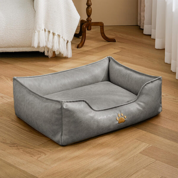 Luxury Faux Leather Waterproof Removable Dog Sofa Bed - Image 16