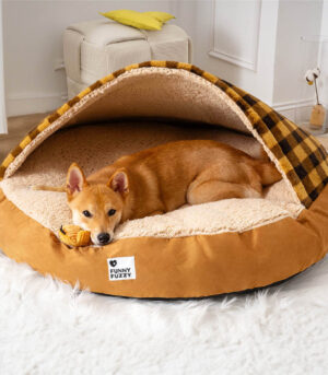 Round Canopy Dream Hideaway Dog Bed Pet Nest Bed
