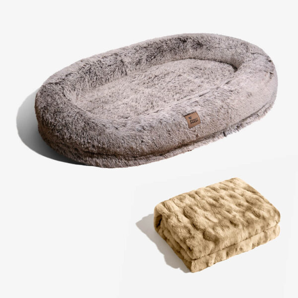 Luxury Super Large Sleep Deeper Oval Bed Human Dog Bed - Image 36