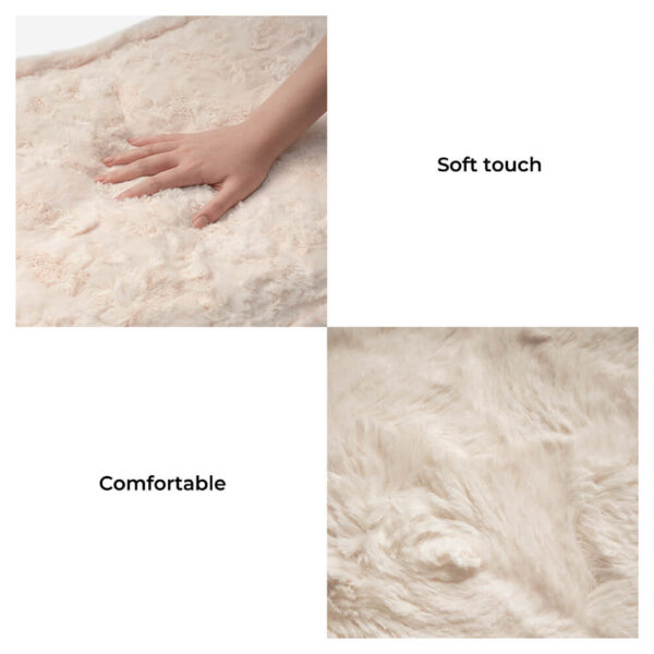Warming Fluffy Bone Cloud Shape Calming Dog Bed - Image 7