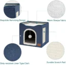 Wholesale Manufacturer Functional Foldable Cat Bed House with Scratch