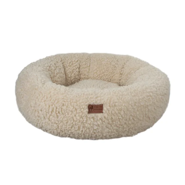 Wholesale Manufacturer Soft Luxury Fleece Plush Pet Cushion Round Cat Dog Bed - Image 4