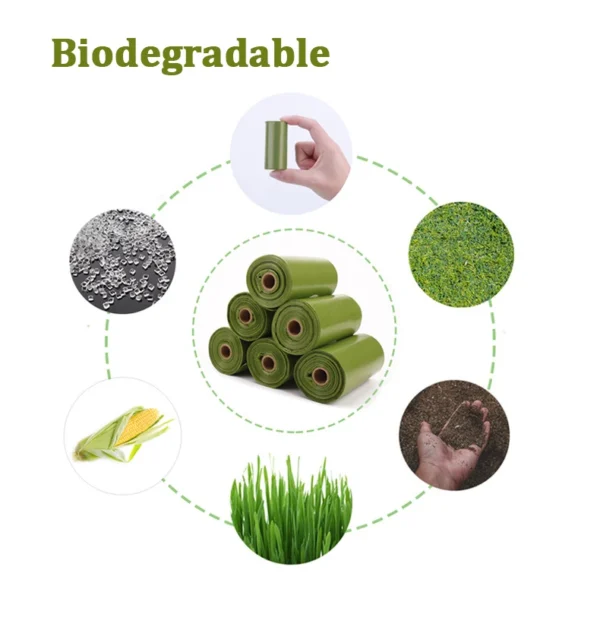 Biodegradable Compostable Disposable Custom Printed Eco Friendly Black Trash Garbage Pet Dog Waste Poop Poo Bag for Dogs - Image 5