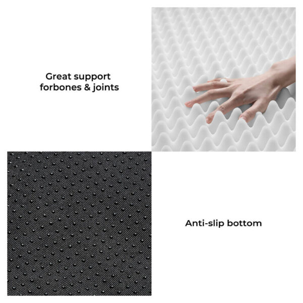 Handmade Plush Chessboard Orthopedic Support Dog Bed with Pillow - Image 11