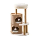 Wholesale Small Apartment Cat Tree Winter Warm Nest and Double-Layer Jumping Platform Integrated Household Felt Bucket for Cats