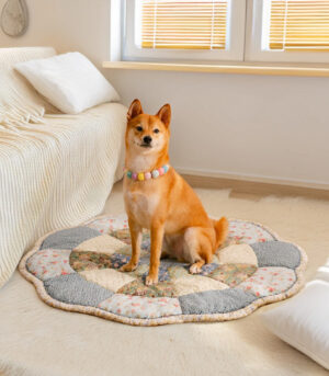 Large Flower Shape Floral Chic Pet Mat
