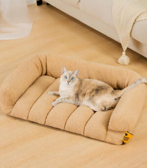 Large Soft Supportive Headrest Orthopedic Cat Bolster Bed - Cloudy Napper