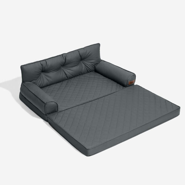 Luxe Faux Leather Foldable Orthopedic Large Dog Bed - CoreLounge - Image 23