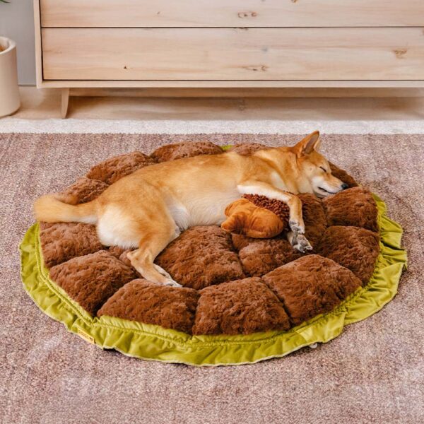 Nature-Inspired Adjustable Calming Dog Bed - Plush Nest - Image 4