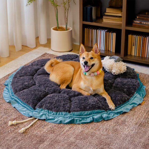 Nature-Inspired Adjustable Calming Dog Bed - Plush Nest - Image 9