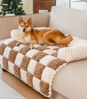Plaid Cozy Sofa Protector Dog Mat - SnugPad