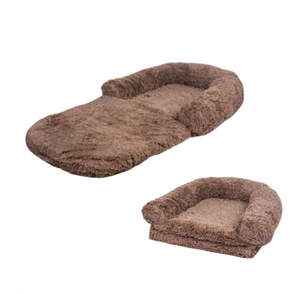 Plush Fluffy Large Orthopedic Human-Dog Bolster Bed - Image 34