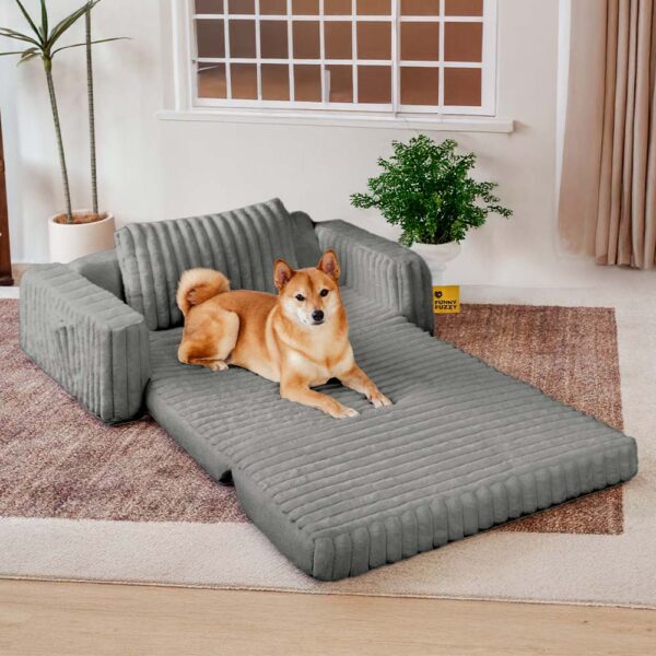 Plush Fluffy Large Orthopedic Human-Dog Bolster Bed - Image 10