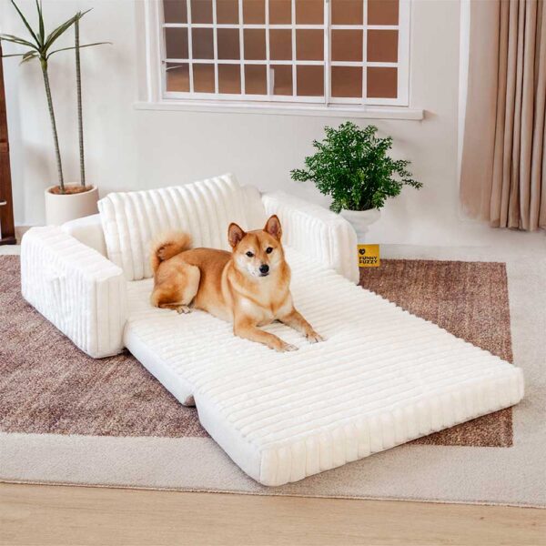 Plush Fluffy Large Orthopedic Human-Dog Bolster Bed - Image 8