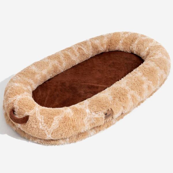 Plush Fluffy Large Orthopedic Human-Dog Bolster Bed - Image 28