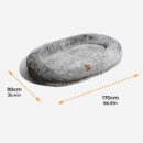 Plush Fluffy Large Orthopedic Human-Dog Bolster Bed