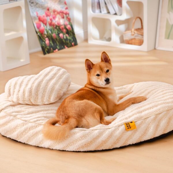 Plush Heart Fluffy Calming with Pillow Dog & Cat Bed - Image 8