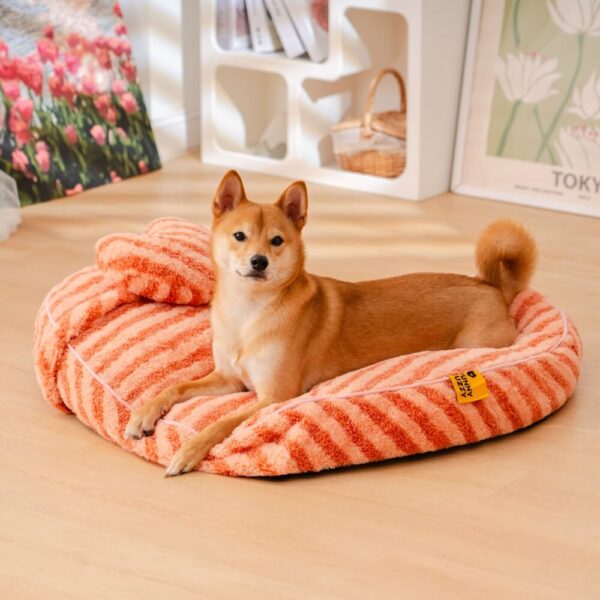 Plush Heart Fluffy Calming with Pillow Dog & Cat Bed - Image 14