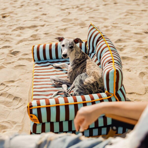 Stripe Waterproof Foldable Large Dog Sofa Bed - Sunny Siesta - Image 21