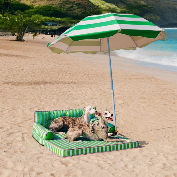 Stripe Waterproof Foldable Large Dog Sofa Bed - Sunny Siesta - Image 15
