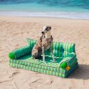 Stripe Waterproof Foldable Large Dog Sofa Bed - Sunny Siesta