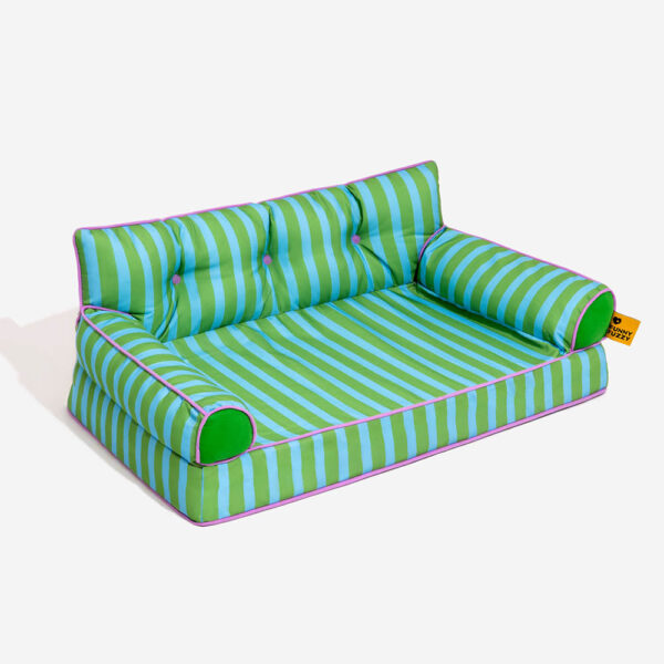 Stripe Waterproof Foldable Large Dog Sofa Bed - Sunny Siesta - Image 24