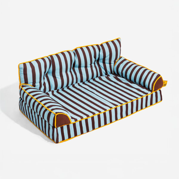 Stripe Waterproof Foldable Large Dog Sofa Bed - Sunny Siesta - Image 23