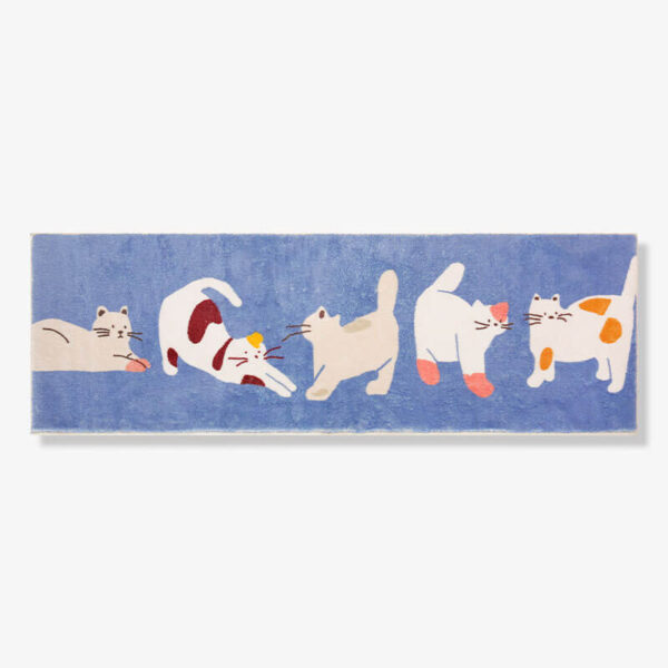 Adorable Cat & Dog Pattern Bedside Rug Pet Mat - Image 7