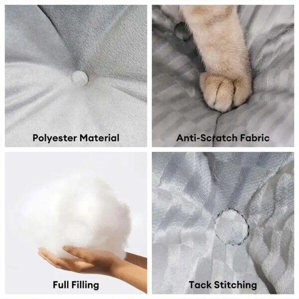 Dual-Sided Cozy Plush Washable Calming Cat Mat - Image 4