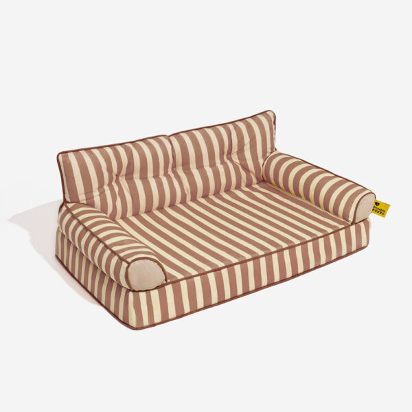 Stripe Waterproof Foldable Large Dog Sofa Bed - Sunny Siesta - Image 25