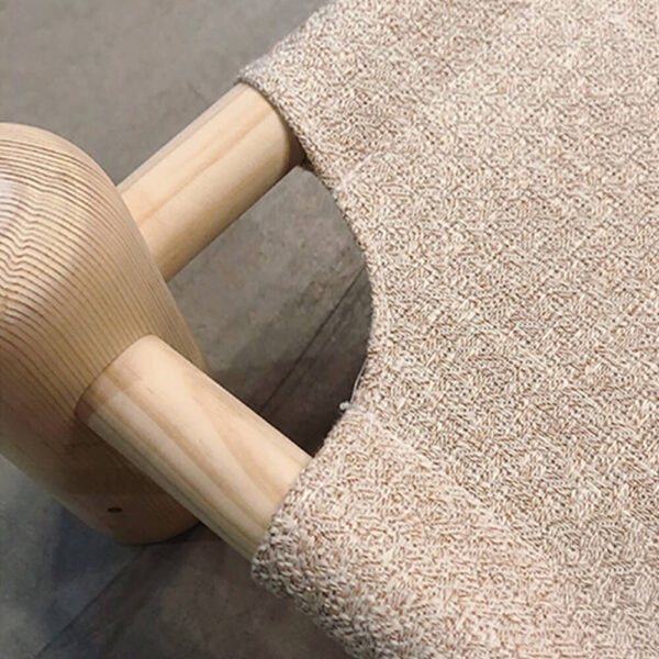 Linen and Wooden Elevated Dog Bed - Image 5