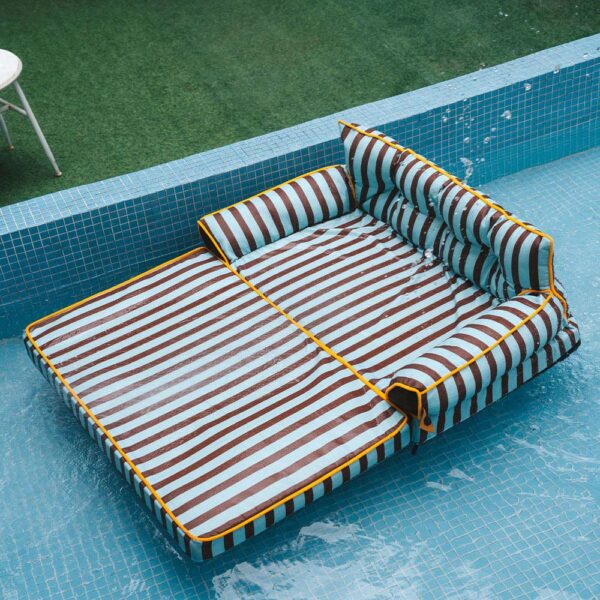Stripe Waterproof Foldable Large Dog Sofa Bed - Sunny Siesta - Image 7